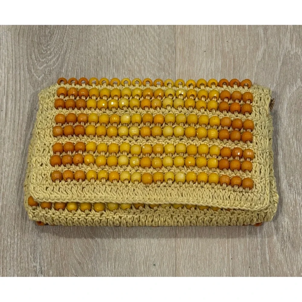 Anthropologie beaded yellow